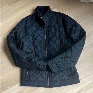 Abercrombie & Fitch Black Puffer Jacket with Stand-up Collar